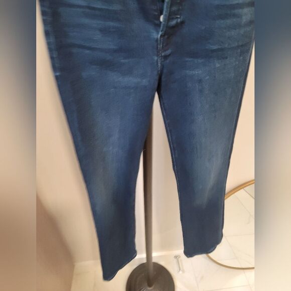 MOTHER Women's Ankle & Cropped Jeans - Dark Blue - Picture 3 of 11